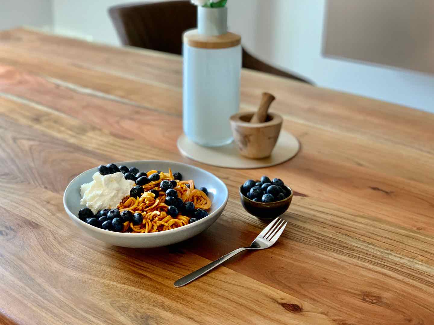 Süßkartfoffeln mit Früchten