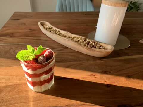 Haferflocken mit Pudding
